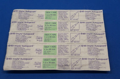 BD 381444 Insyte Autoguard Shielded IV Cath 18Ga x 1.16